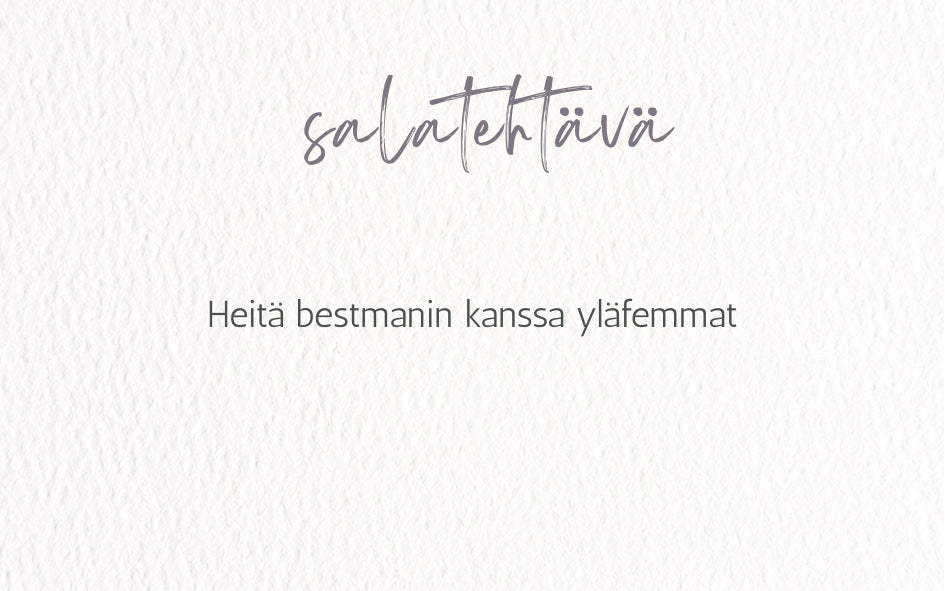 Salatehtäviä häihin 100 kpl